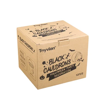 Toyvian 12pcs Black Katliem 1 Lielāks Un 11 Mazāku Mini Konfektes Tējkannas Jaunums Katls, Tējkannas Multi-Mērķtiecīga Candy
