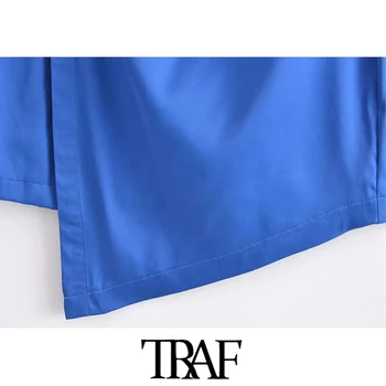 TRAF Sieviešu Šiks, Modes, Ar Vākšana Soft Touch Mini Kleita Vintage Backless Rāvējslēdzēju Plānas Siksnas Sieviešu Kleitas Mujer