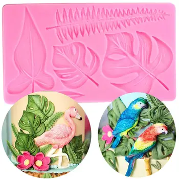 Tropu Putnu Flamingo Silikona Veidnē Cupcake Cilindrs Pomādes Veidnes Kūka Dekorēšanas Instrumentiem, Konfektes Polimēra Māla Šokolādes Pelējuma