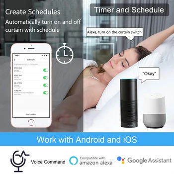 Tuya Smart Dzīves WiFi Žalūzijas, Aizkaru Maiņa Modulis Rullo žalūziju Mehānisko Google Home Alexa Balss Vadības Aplikāciju Taimeris, Automatizācija