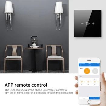 Tuya Smart WiFi Sienas Pieskarties Bezgalībai Reostats Slēdzis Stikla Paneli Bezvadu Gaismas Slēdzi darbojas ar Google Home un Alexa Smart Home