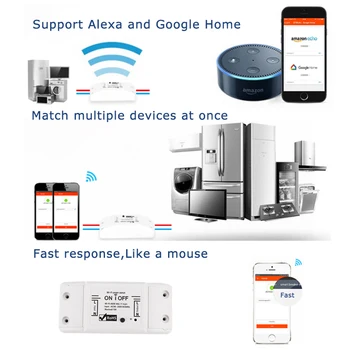 Tuya Wifi DIY Smart Bezvadu Tālvadības Slēdzis Smart Home Gaismas Modulis, Izmantojot Smart Life programmas Atbalstu Alexa, Google Palīgs