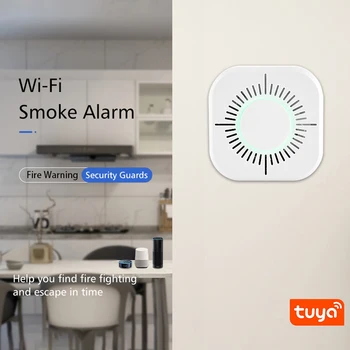 Tuya WIFI Dūmu Detektori Ugunsdrošības Jutīga Tālvadības Home Security Noderīgu Dūmu Signalizācijas Sensors Smart Home Aksesuāri