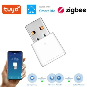 Tuya ZigBee 3.0 Signāla Atkārtotājs USB Paplašinātājs Par Smart Dzīves ZigBee Ierīces, Sensori, Paplašināt 20-30M Smart Home Automation Modulis