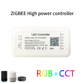 Tuya Zigbee 3.0 Smart Strip Gaismas Vadītāja Endurable RGBW LED RGB Slokšņu Kontrolieris DC12V APP Kontroles Saderīgs Ar Alexa, Google