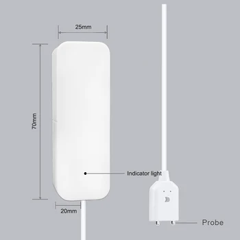 Tuya Zigbee Smart Home Ūdens Noplūdes Sensors Bezvadu Plūdi Detektors, Ūdens Noplūdes detektors Pārplūdes Brīdināšanas Signālu bez akumulatora