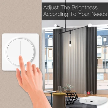 Tuya ZigBee Smart Reostats Gaismas Slēdzi Smart Home Rotācijas/Touch Aptumšojami Sienas Slēdzi Darbu ar Alexa, Google Home Smart Dzīves App