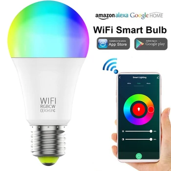 Tuya Zigbee Smart RGBCW E27 LED Spuldzes, Lampas Smart Home Tuya Smart Dzīves Smartthings Zigbee Centrmezglu, Alexa, Google Home 9W
