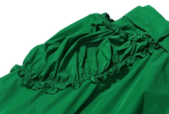 TWOTWINSTYLE Elegants Ruched Raibs Kabatas Sievietēm Augsta Vidukļa Vērtnes Cietā Ikdienas Svārki Sieviešu Modes Jauns Apģērbu 2021