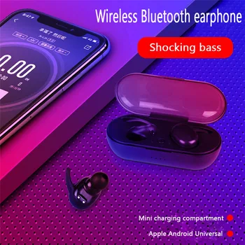 TWS Bezvadu Bluetooth Austiņas Džerijs 5.0 Sporta Austiņas Bezvadu Bluetooth Earbuds Trokšņa Samazināšanas Bass Stereo Austiņas