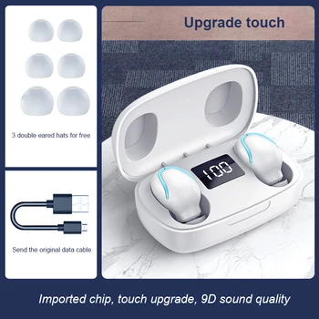 TWS Bezvadu Mini Austiņas Ūdensizturīgs Stereo Sporta Earbuds Trokšņu Slāpēšanas Auss Hands Free Bluetooth saderīgas Austiņas