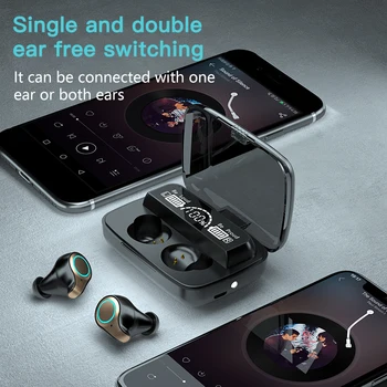 TWS Bluetooth 5.1 Austiņas 2000mAh Uzlādes Box Bezvadu Austiņu Ūdensizturīgs Stereo Sporta Earbuds, Austiņas Ar Mikrofonu