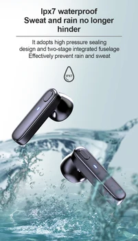 TWS Bluetooth saderīgas Austiņas Ar MicTouch Kontrolēt Bezvadu Austiņas HIFI Mini auss Earbuds Sporta Gaitas
