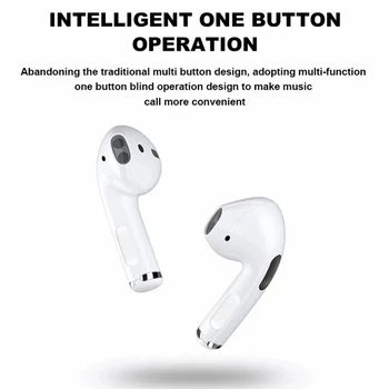 TWS Gaisa Pro 4 Bluetooth Austiņas 9D Stereo Bezvadu Austiņas In-Ear HiFi Earbuds, brīvroku Austiņas, Lai Visi Smart Tālruni