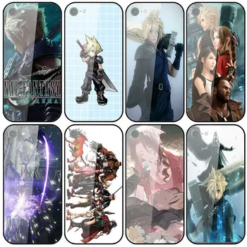 Tālrunis Gadījumos, par iPhone 5 5S SE 2020. GADAM 6S 6 7 8 X XR XS 11 Pro Max Plus Rūdīts Stikls Telefonu Gadījumos Final Fantasy VII FF7 Anime