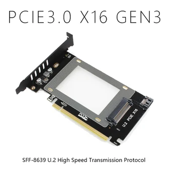 U2 PCI-e adapteris U. 2 SSD PCIe kontrollera Karti SFF-8639 PCI e adapteris SFF 8639 PCI express x16 converter Self powered