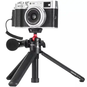 Ulanzi MT-16 Portatīvie Četru Posmu Teleskopisku Statīvu Aukstā Apavu Mobilā Telefona Stiprinājums Micro Vienu Kameru Vlog Universālā Selfie Stick