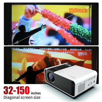 UNIC W10 LED 6000 Lūmenu Projektors 1080P FullHD, HDMI-saderīgam WIFI Spēle Sync Ekrānā Bluetooth saderīgu LCD Projektoru Objektīvs