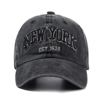 Unisex Mazgātas Kokvilnas Vintage Klp Augstas Kvalitātes ŅUJORKAS Vēstuli Izšuvumi Beisbola cepure Vīriešiem Un Sievietēm, Āra Sporta Cepures
