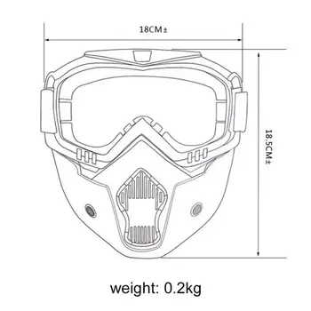 Unisex Slēpošanas un Snovborda Maska sniega Motocikls Slēpošanas Aizsargbrilles Pretvēja Motokrosa Ķivere, aizsargbrilles Brilles ar Muti Filtrs