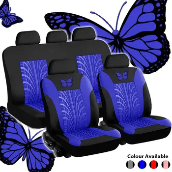 Universāls Auto Butterfly 3D Sēdekļa Ietilpst Pilns Komplekts Aizsargs Auto Poliestera Audums, Der lielākajai daļai s