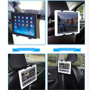 Universāls Auto Sēdeklīti Atpakaļ Tablet Stand Pagalvi Mount Turētājs Stiprinājums Klipu Āķis Pad Tablet PC Stāv 7-11 collu#YL10
