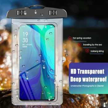 Universāls Ūdensizturīgs Tālrunis Peldēšana Soma, iPhone 12 11 Pro Max XR Samsung A51 A52 A72 Xiaomi Redmi Piezīme 10 9 8 Pro uz Lietu