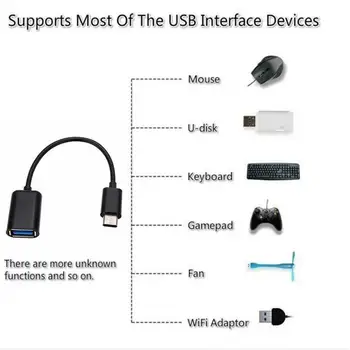 Universālā Usb2.0 Tipa-C OTG Adaptera Kabelis Samsung Xiaomi Android MacBook Peli Gamepad Tablet PC C Tipa USB OTG Kabelis