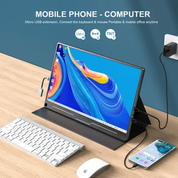 UPERFECT 17.3 Collu Portatīvo Monitoru, 4K 3840*2160 UHD Displejs USB C Otrā Ekrāna Darbu Samgsung DEX Huawei PS4 vai XBOX Slēdzis