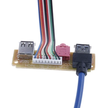 USB 2.0 3.0 portu šasijas PC datora korpusa priekšējā paneļa audio aizstāt cable 70cm