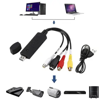 USB 2.0 Ieraksta Tveršanas Kartes uz DATORA DV Videokamera, VCR/DVD Converter Portatīvo Datoru, Notebook, Skatoties Video Studio Adapteri