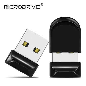 USB 2.0 super Mini Black Pen Drive 64GB, 32GB 16GB USB Flash Disku, Atmiņas karti un U Diska, USB Pendrive atmiņa