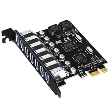 USB 3.0 PCI-E Paplašināšanas Kartes Adapteris 7 Porti USB 3.0 Hub Adapteris Ārējo Kontrolieris PCI-E Extender PCI Express Kartes uz galda