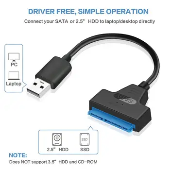 USB 3.0 SATA3+22pin Cietā Diska Kabeli Converter 5Gbps USB Adapteris priekš 2.5 Collu SSD HDD Cietais Disks SATA Adaptera Kabeli Konvertētājs