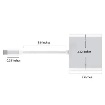 USB 3.1 C Tipa HDMI USB 3.0 Uzlādes Adapteri Converter 3 In 1 USB-C Hub Adapteris priekš MacBook Pro Pikseļu Samsung Z2