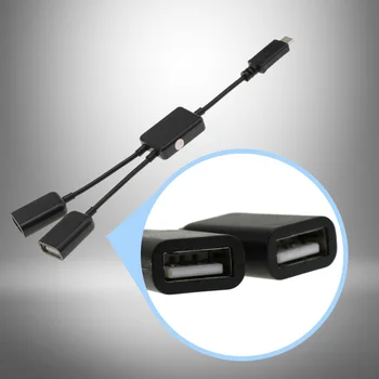 USB 3.1 Tipa C OTG HUB Kabeļa 2 in 1 USB C 3.1 Sieviešu un Vīriešu Plug, Kabeļa Hub Tipa C Dubultā USB 2.0 pārveidotājs kabelis