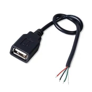 USB Adapteri 30cm USB 2.0, A Tipa Sieviešu Ligzda 4 Core Vadu Strāvas Maksas Kabeļu Vadu Savienotājs USB 4 Vadu Strāvas Vads переходник Karstā