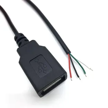 USB Adapteri 30cm USB 2.0, A Tipa Sieviešu Ligzda 4 Core Vadu Strāvas Maksas Kabeļu Vadu Savienotājs USB 4 Vadu Strāvas Vads переходник Karstā