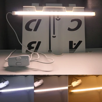 USB Galda Lampa LED Lasīšanas Apgaismojums 3 Krāsu Temperatūras Ultra Plānas Galda Studiju Virtuves Skapī Nakts Gaisma