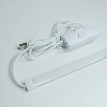 USB Galda Lampa LED Lasīšanas Apgaismojums 3 Krāsu Temperatūras Ultra Plānas Galda Studiju Virtuves Skapī Nakts Gaisma