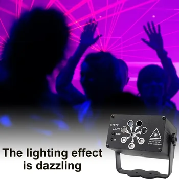 USB Lādējamu Lāzera Projektoru Gaismas Mini Indukcijas Atmosfēru Lampas Puse LED Apgaismojuma Lampas Portatīvo DJ Diskotēka Skatuves Gaismas