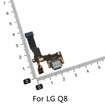 USB Lādētāja (Dock Connector Flex Cable rezerves Daļu Uzlādes Kuģa LG K41S K61 Q8 V30 H930 H933 V40 ThinQ V50 Ar Mikrofonu