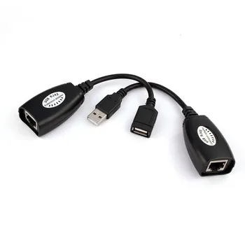 USB Pagarinājuma Extender Adapteri Līdz 150ft, Izmantojot RJ45 CAT5 LAN Kabeļa Savienotājs Klēpjdatoru Maršrutētāju RJ45 Interneta Kabeli