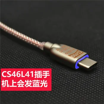 USB Tipa C Līdz 3,5 mm augstas precizitātes Digitālo Austiņu Pastiprinātāju Dekodēšanas DAC Audio Adaptera Kabeli Mac, iPad, Android Win10 cs46l41 Chip