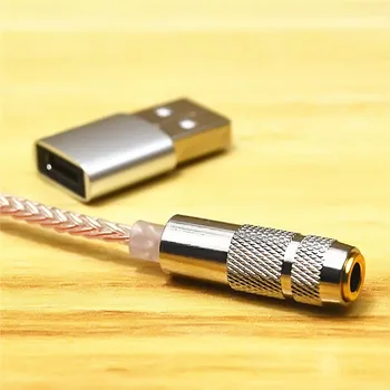 USB Tipa C Līdz 3,5 mm augstas precizitātes Digitālo Austiņu Pastiprinātāju Dekodēšanas DAC Audio Adaptera Kabeli Mac, iPad, Android Win10 cs46l41 Chip