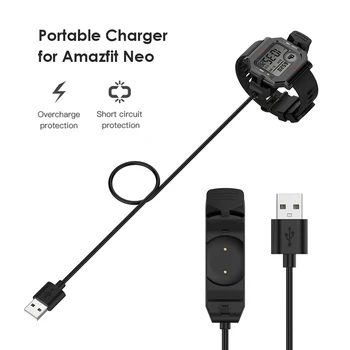 USB Uzlādes Kabelis Smart Skatīties Lādētāju Ierīces Huami Amazfit Neo Smart Skatīties Bezvadu Lādēšanas Kabelis