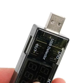 USB Uzlādes Strāva Detektoru Mobilo Strāvas un Voltmetrs Ammeter Sprieguma USB Lādētāju Testeri Dubultā Rindas