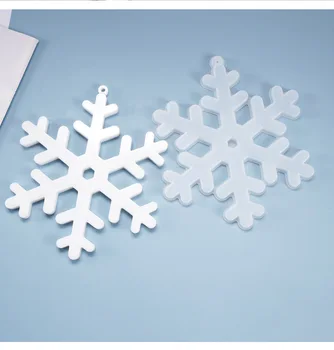 UV Sveķu Rotaslietas Šķidro Silikonu Pelējuma Ziemassvētku Sniegpārsla Sveķu Piekariņi Veidnes REMONTDARBOS Kulons Rotaslietu izgatavošana Atrast Veidnes