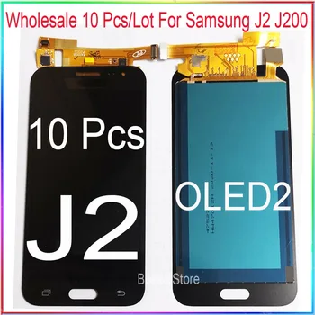 Vairumtirdzniecības 10 Gab./Lote Samsung J2. Gadam J200 LCD Ekrāns ar touch Digitizer montāža