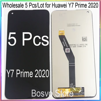 Vairumtirdzniecības 5 Gab./Lote Huawei Y7 ministru 2020. gadam LCD ekrānu un touch montāža Y7P